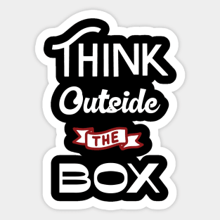 Think outside the box Sticker